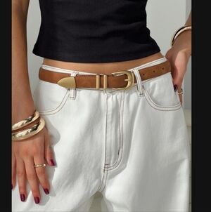 Princess Polly Duncani Brown Faux Suede Belt, Never Worn! Size S/M